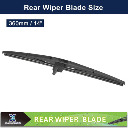 2 x Auto Rear Windshield Wiper Blades for Honda Pilot (2009-2015)