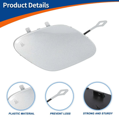 Front Car Bumper Tow Hook Cover for Mercedes-Benz (2016-2023) Silver Tone