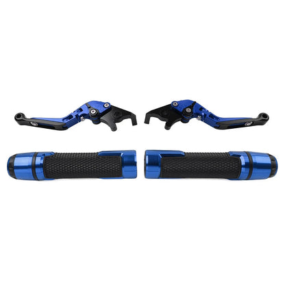 Blue Extendable Brake Clutch Lever Grip Set for BMW S1000R S1000RR (2010-2023)