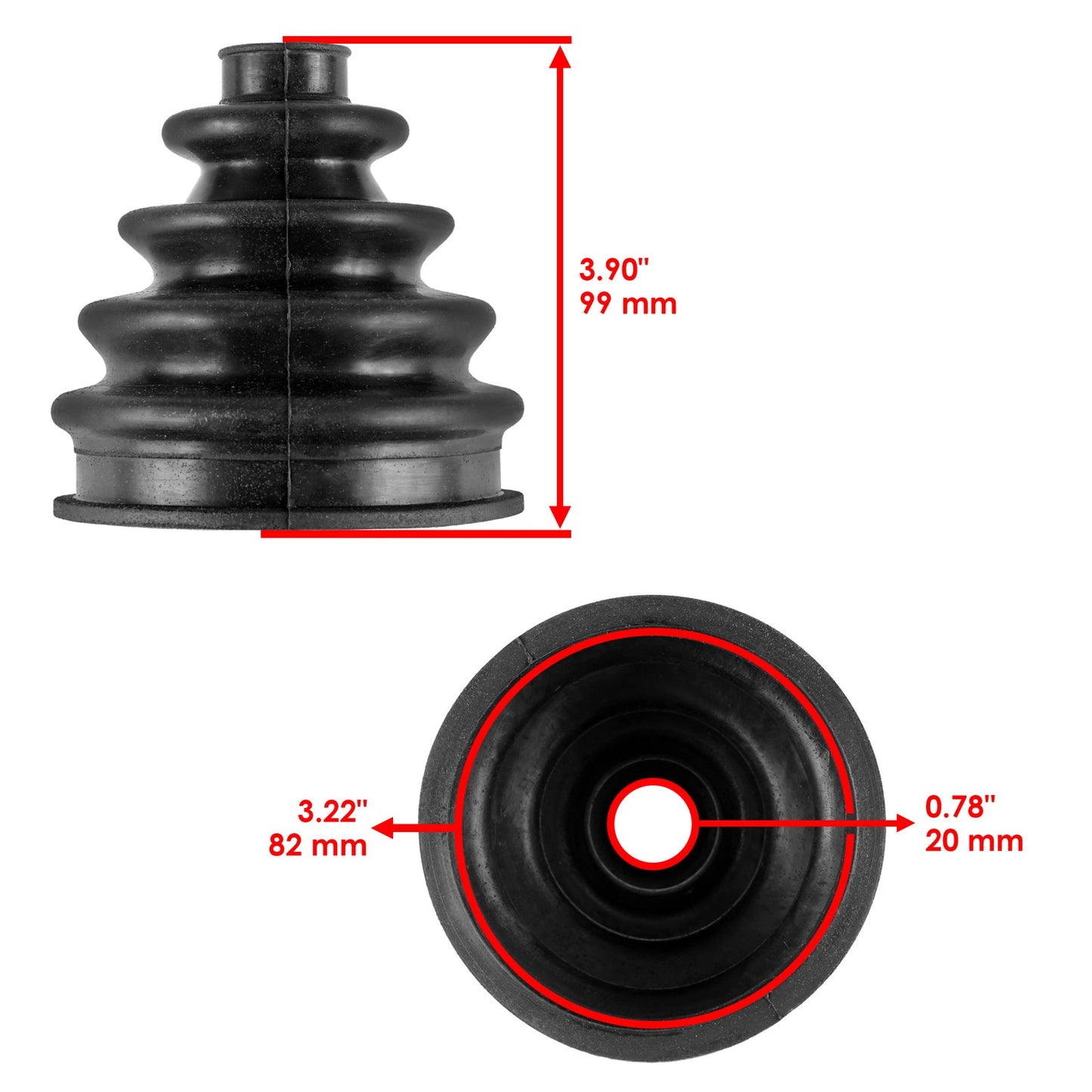 CV Joint Boot Kit Rear Axle Inboard Outboard for John Deere (2000–2000)