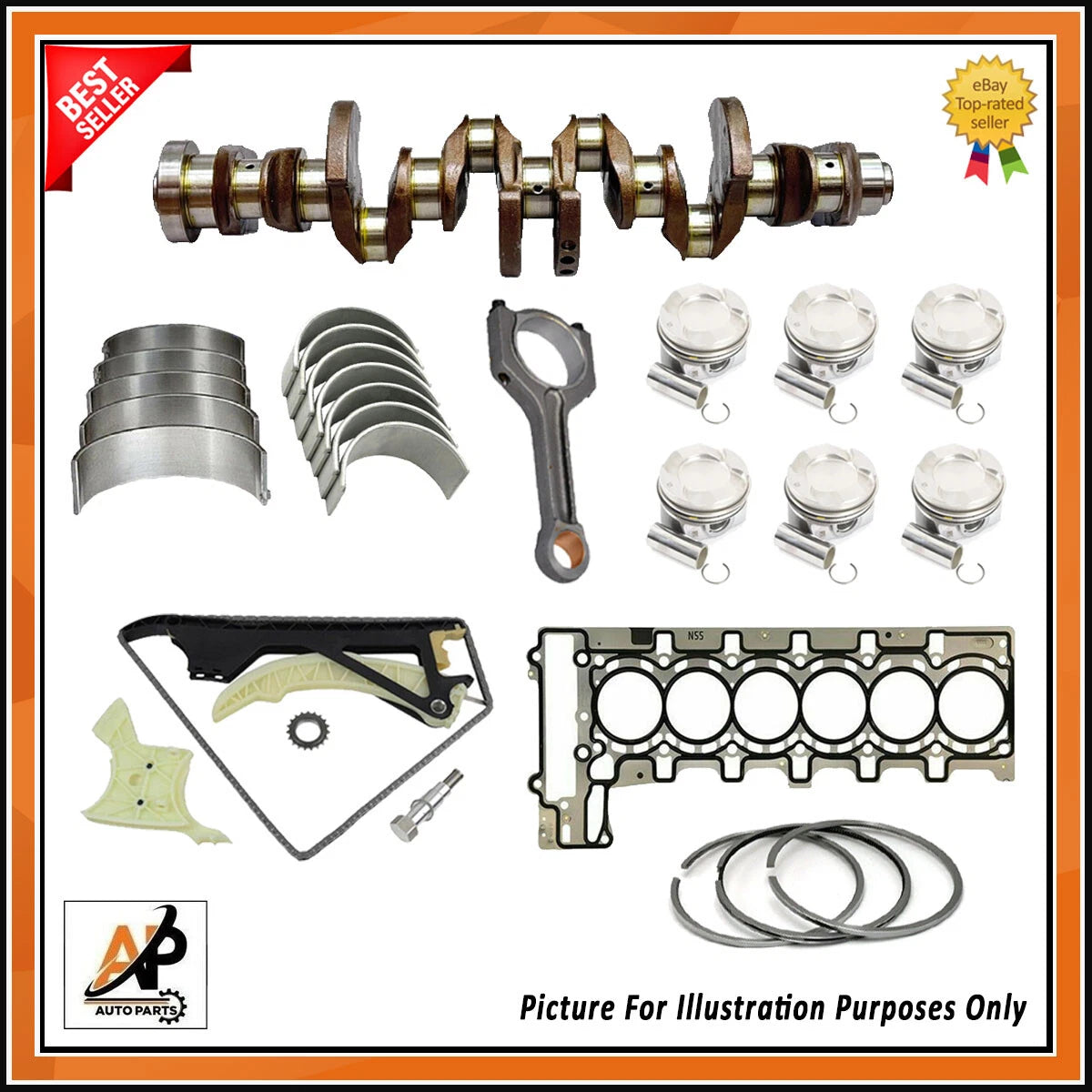 Crankshaft Kit Replacement for BMW M135i M235i 335i 435i (2013–2020)