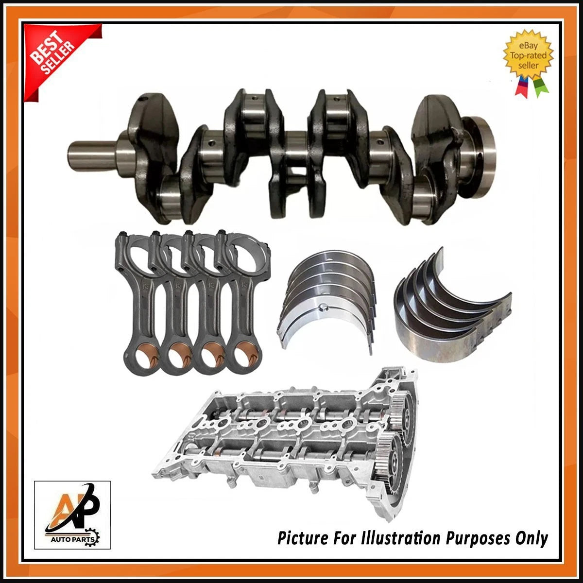 Crankshaft Main and Conrod Bearings Kit for Ford Transit EcoBlue (2014–2023)