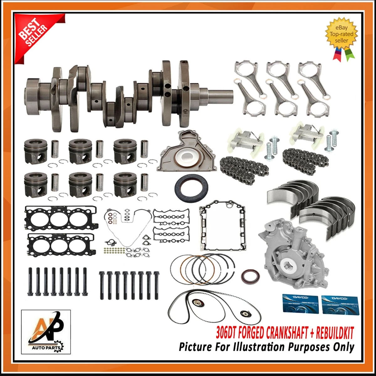 Crankshaft Rebuild Kit OEM for Land Rover Range Rover Jaguar 306DT (2000–2005)