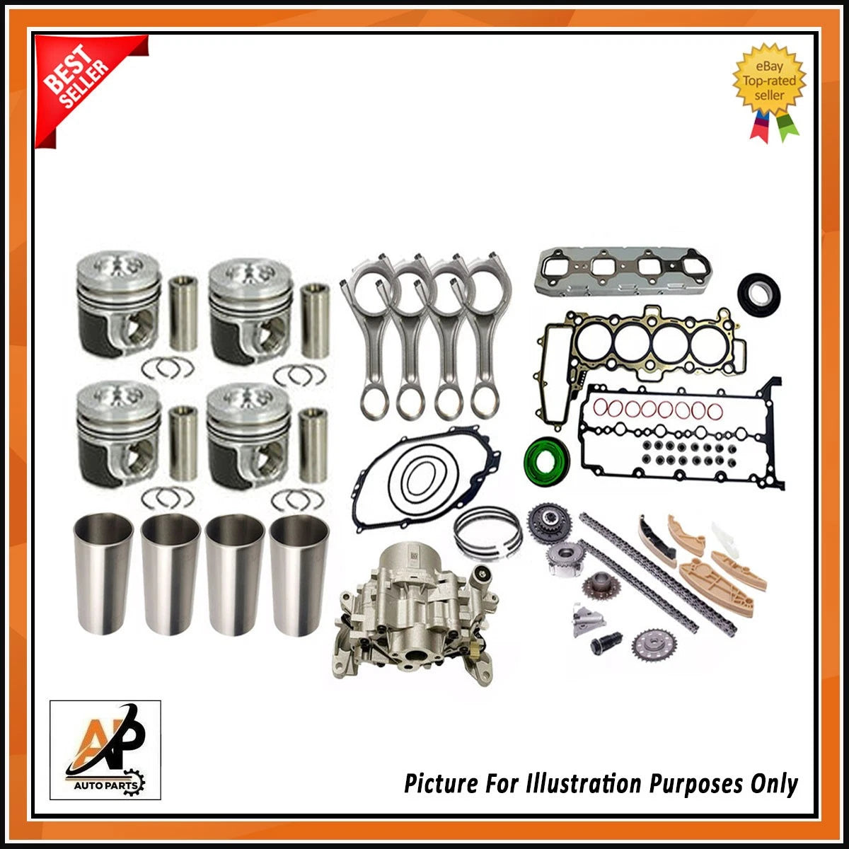 Crankshaft with Engine Rebuild Kit for Land Rover 2.0L Diesel XE Sport (2011–2019)