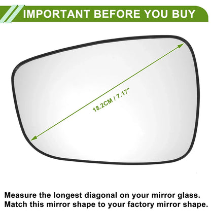 Heated Left Side Mirror Glass for Hyundai Accent (2011-2017)