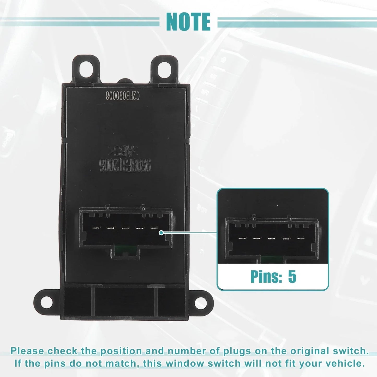 Power Window Switch for Honda Civic 2012-2015 (2 x)