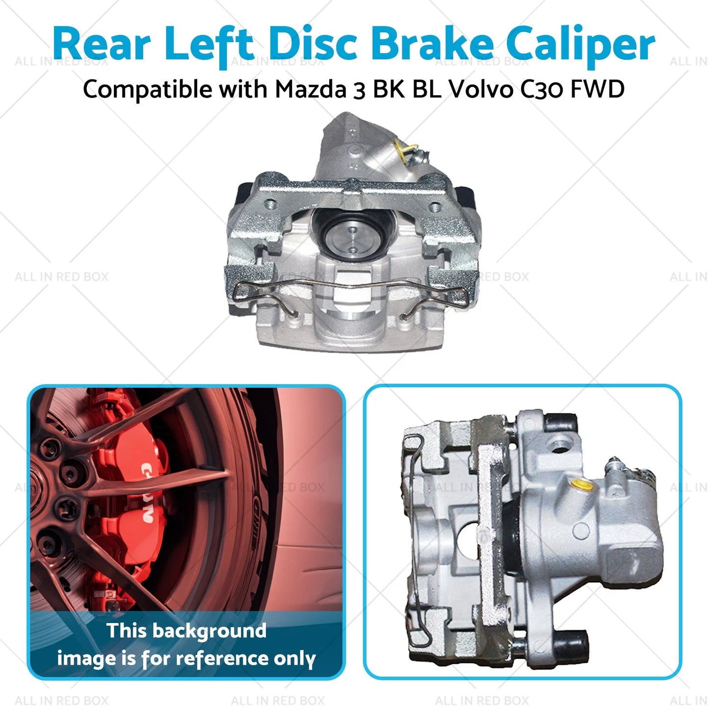 Rear Left Disc Brake Caliper for Volvo C30, Mazda 3 (2003-2014)