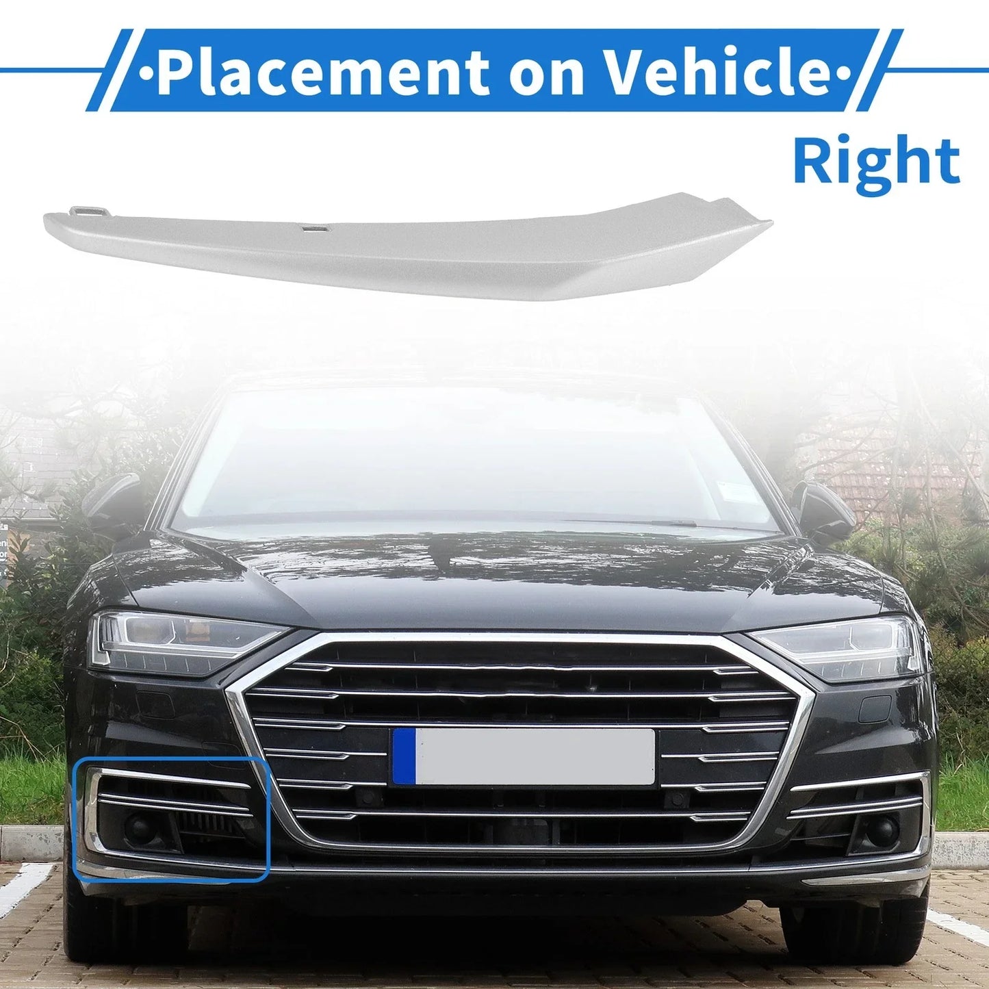 1 Pc Front Left Fog Light Grill for BMW 3 Series (2011-2015)