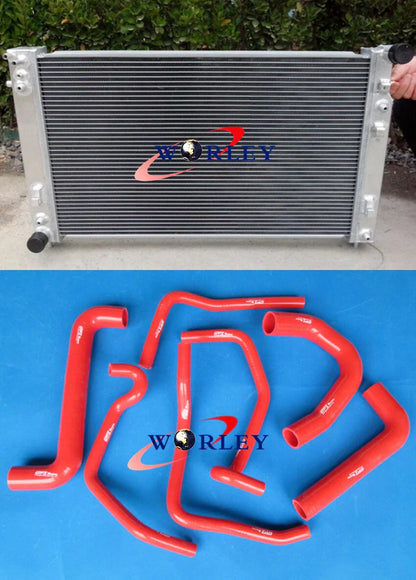 Aluminum Radiator + Black Hose for Holden VT VX VU HSV Commodore V8 (1997-2002)