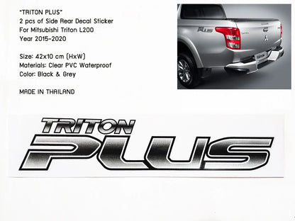 PVC Side Cabin Rear Sticker Decal for Mitsubishi Triton L200 (2015-2019)