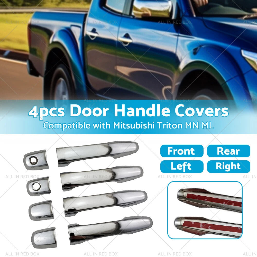 4 x Chrome Door Handle Covers for Mitsubishi Triton MN ML (2006-2014)