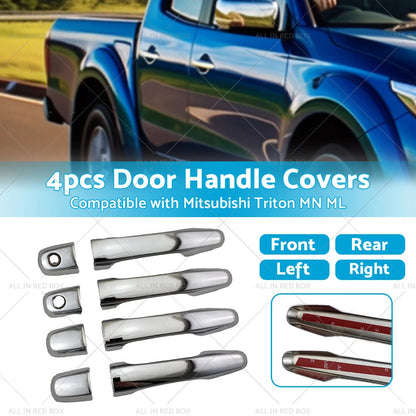 4 x Chrome Door Handle Covers for Mitsubishi Triton MN ML (2006-2014)