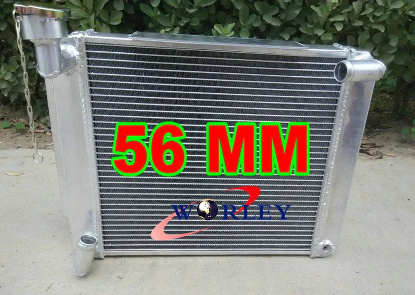 Crossflow Aluminum Radiator + Fan for MG MGA 1500 1600 1622 DE LUXE (55-62)