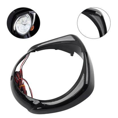 LED Headlight Bezel Trim Ring for Harley Touring Street Glide (2014-2023)