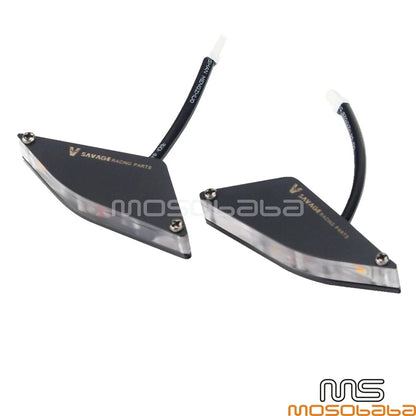 Black LED Turn Signal Mirror Blocks for DUCATI Panigale V4 V2 (2018-2021)