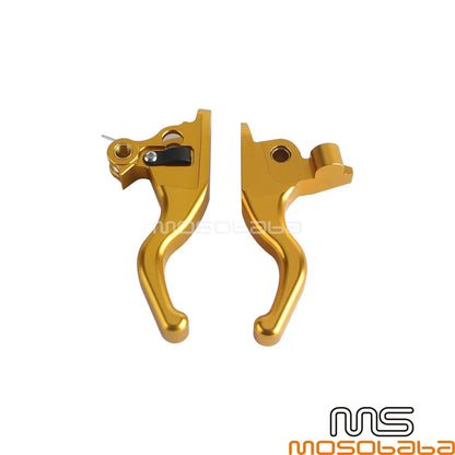 Gold Handlebars Brake Clutch Levers for Harley Tri Glide FLHTCUTG (2021)