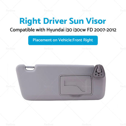 Right Driver Side Sun Visor Shade RH for Hyundai i30 i30cw (2007-2012)
