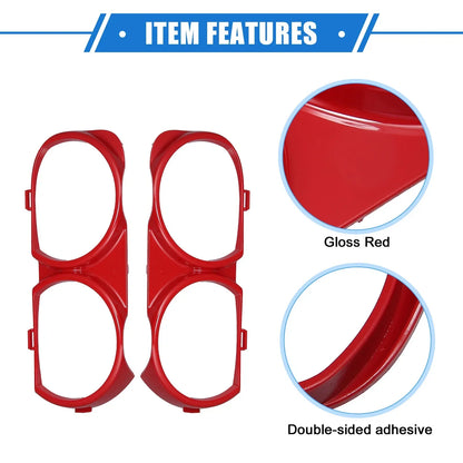 Car Front Left Right Side Headlight Trim Rings for Dodge Challenger (2015-2023)
