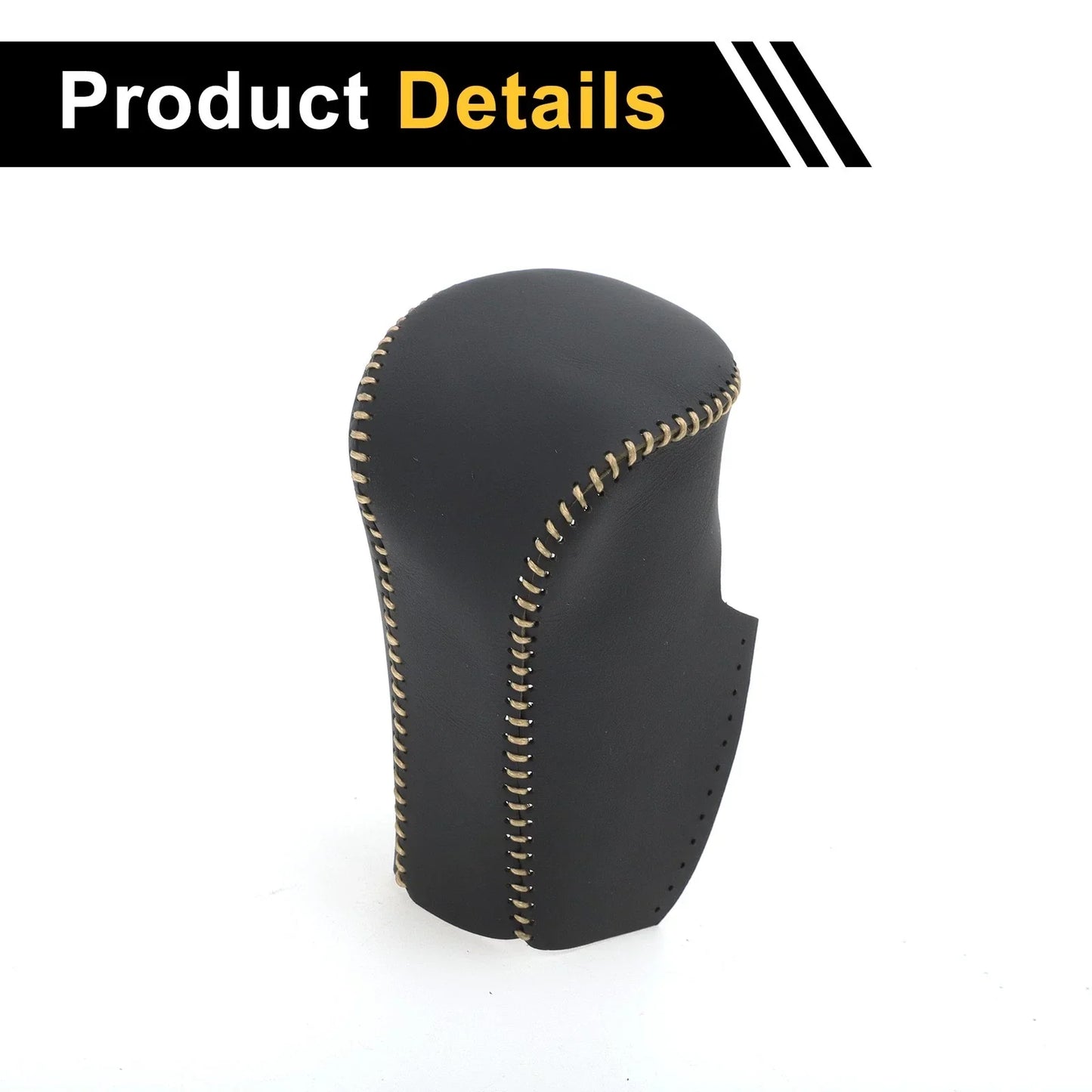 Gear Shift Knob Cover for Honda Accord 2008-2012 Black Beige Faux Leather