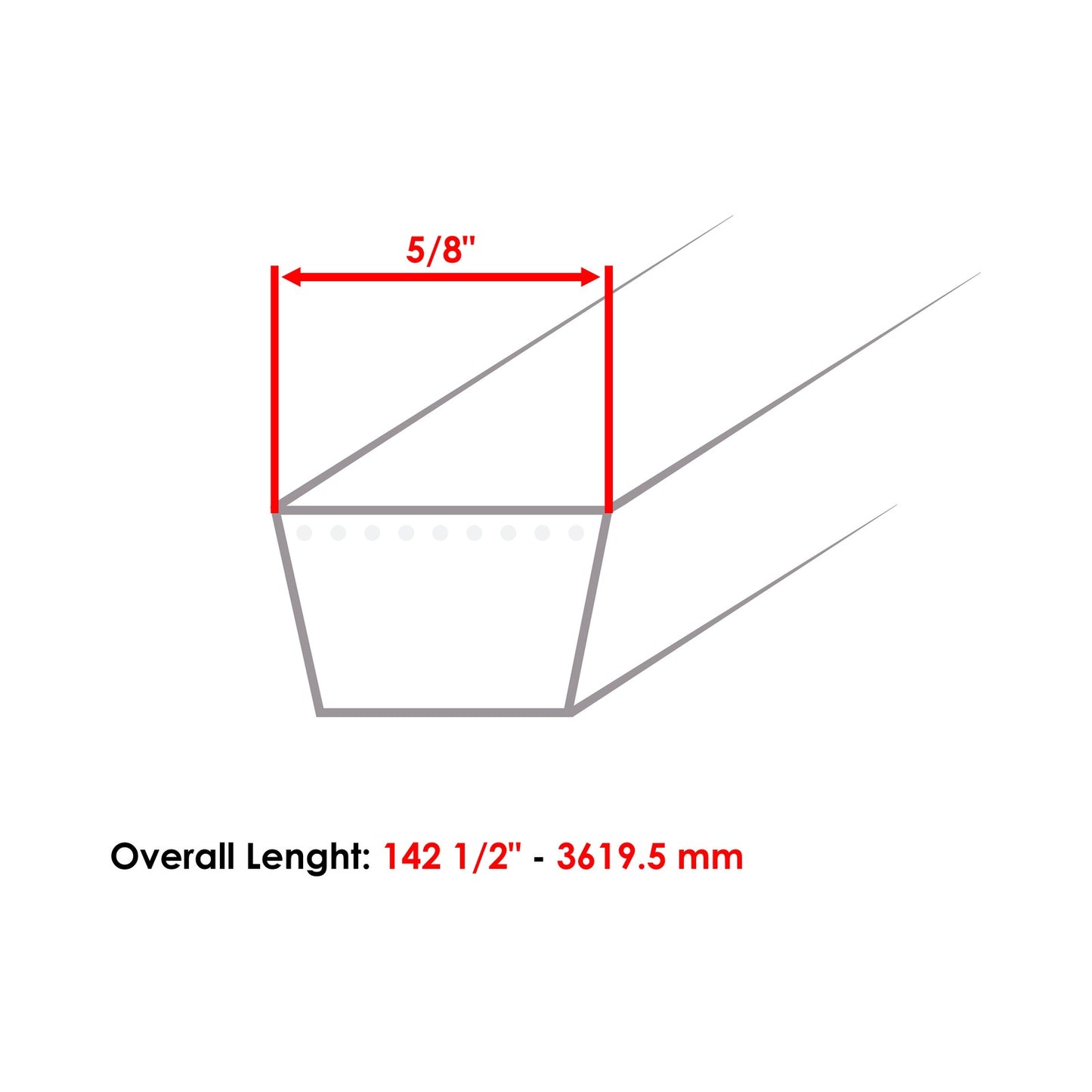 Deck Belt 54 Inch Replacement for Husqvarna GT2254 GTH2254 GTH2654 (2010–2018)