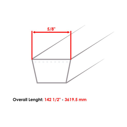 Deck Belt 54 Inch Replacement for Husqvarna GT2254 GTH2254 GTH2654 (2010–2018)