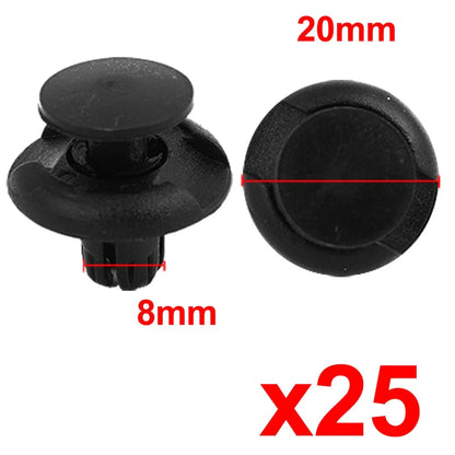 25 x Front Mudguard Push-Type Retainer Clips for Honda & Acura (2000-2023)