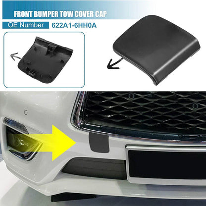 Bumper Tow Hook Cover Cap for Infiniti Q50 V37 (2018-2021) Black