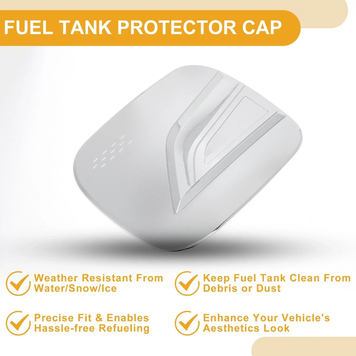 Fuel Tank Door Cap for Lexus NX 2022-2025 Gas Tank Flap Chrome Silver Tone