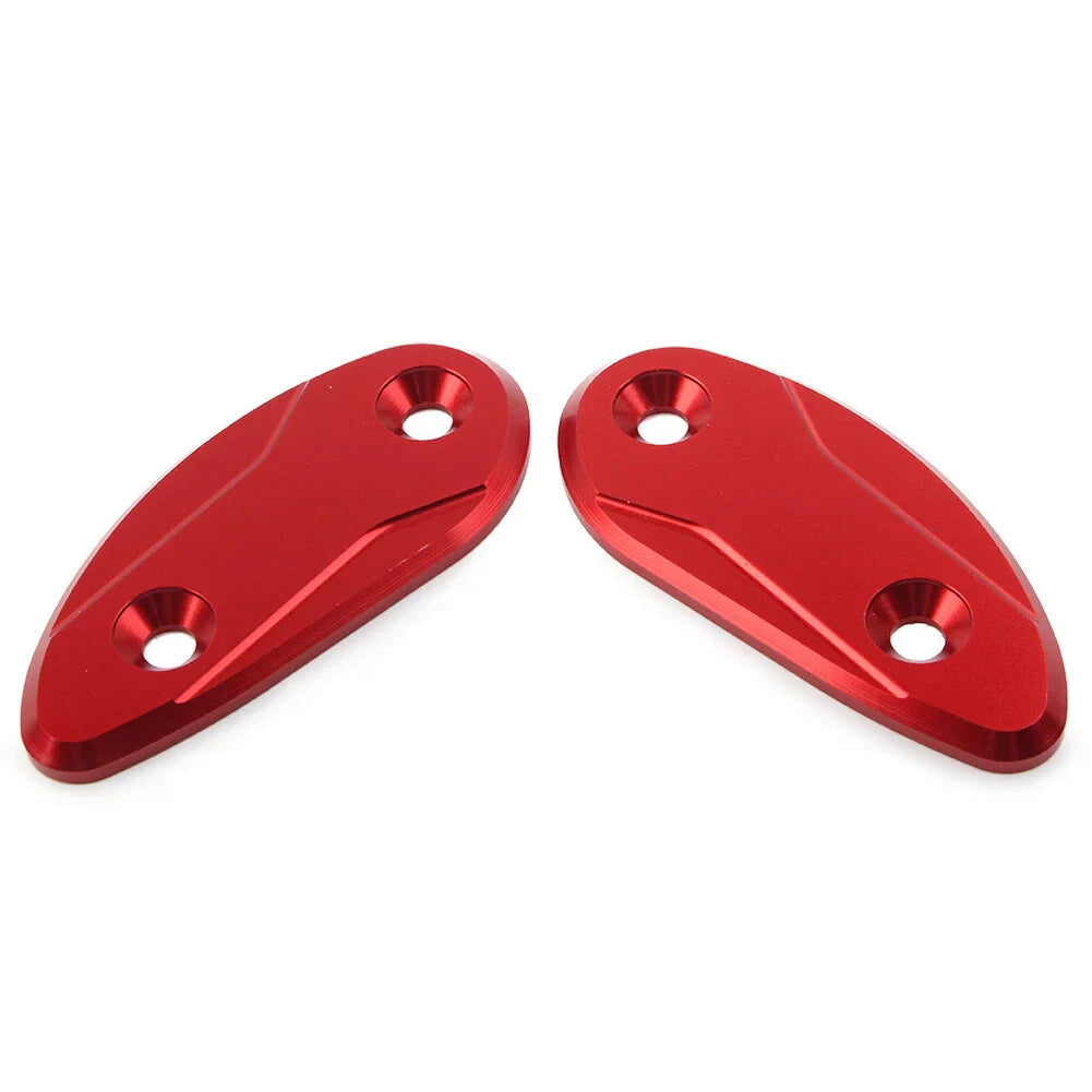 Red Rearview Mirror Block Off Base Plates for Honda CBR1000RR 2008-2017