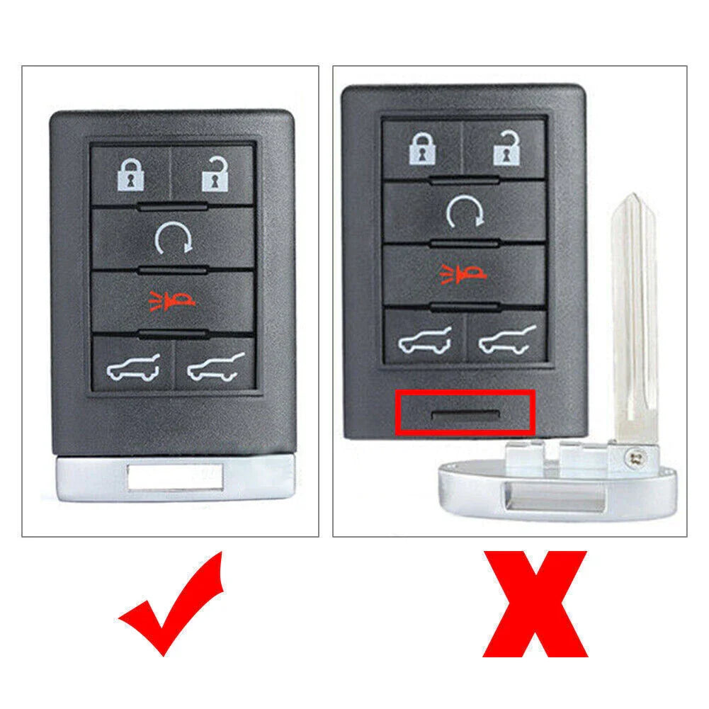 Smart Keyless Remote Key Shell Case for Cadillac Escalade ESV EXT (2007-2014)
