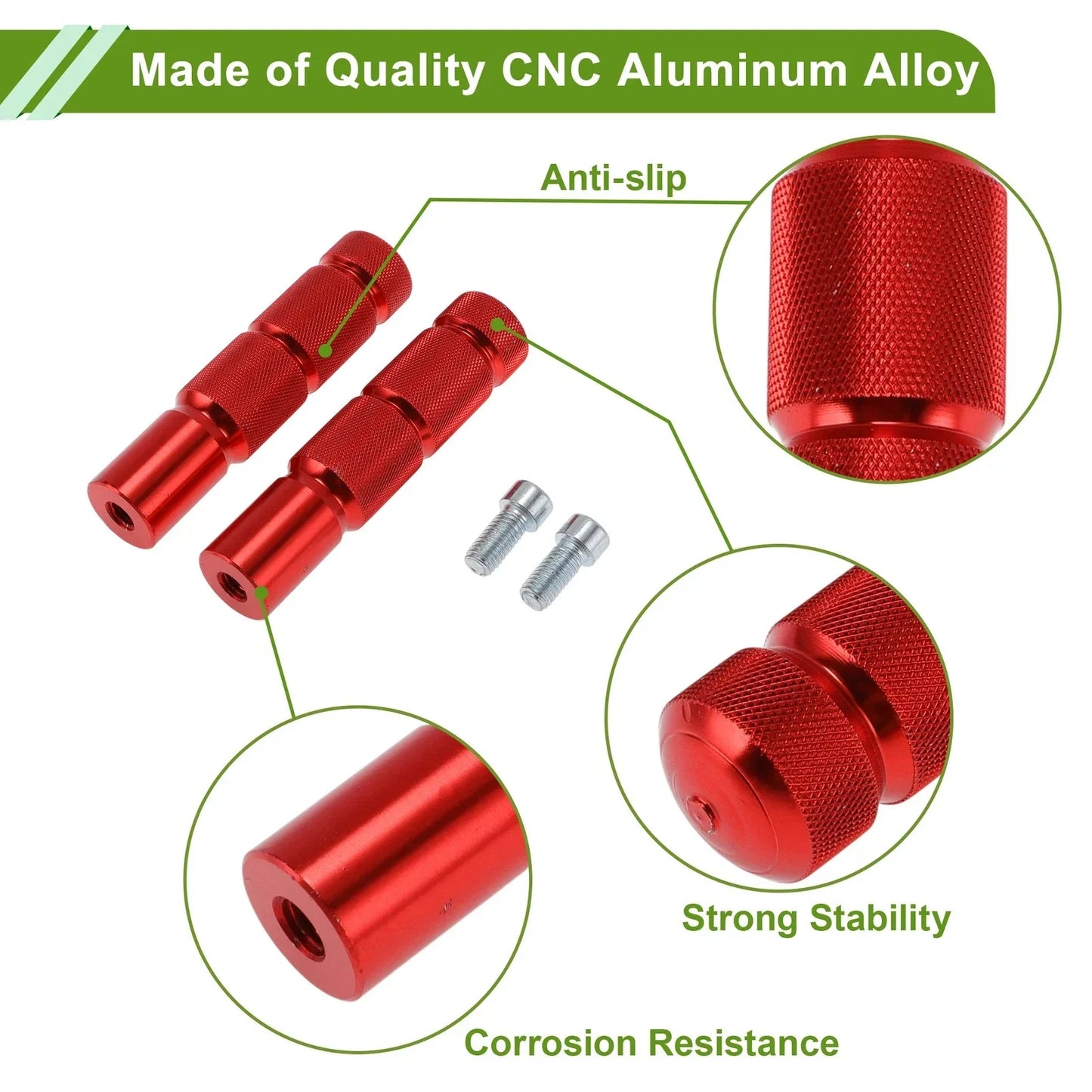 Motorcycle Foot Pegs for Honda Grom MSX125 2013-2020 Aluminum Alloy Red
