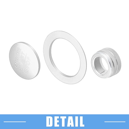 3 x Media Audio Volume Switch Knob Covers for Honda Civic (2022-2023) Silver