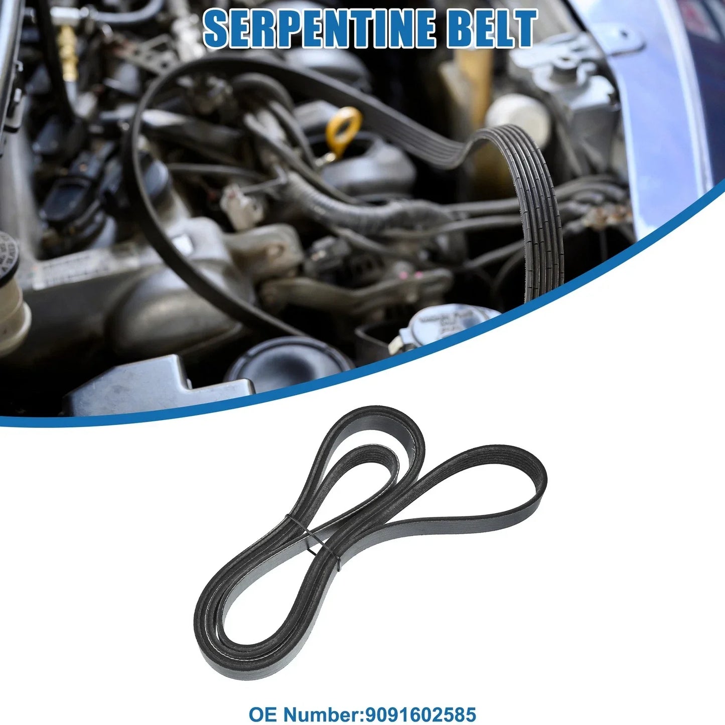 V-Ribbed Serpentine Belt for Chevrolet Corvette (1984)