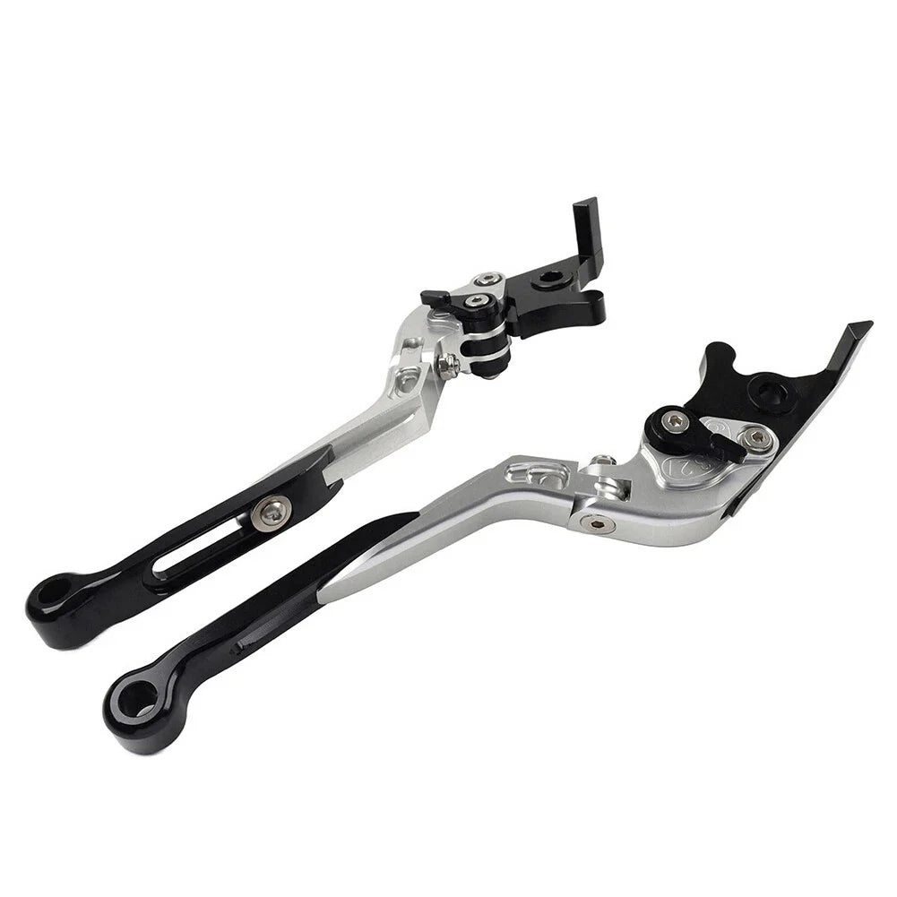 CNC Silver Extendable Brake Clutch Levers for Yamaha FJR 1300, XJR1300 (04-20)