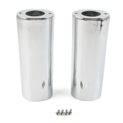 Smooth +2" Extended Fork Slider Covers for Harley Street Glide, Road King, Softail (2006-2023)