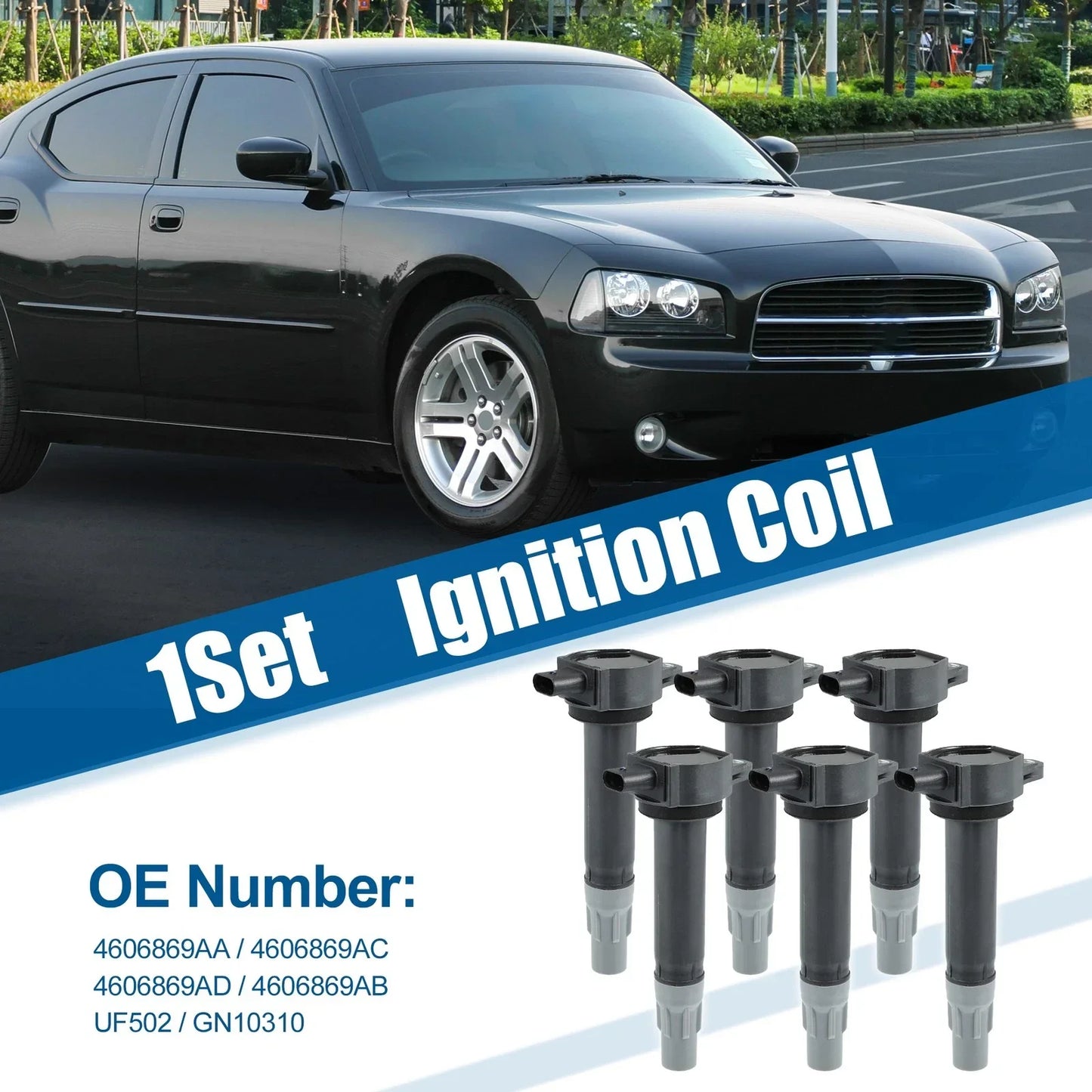 6 x Ignition Coils for Dodge Charger, Chrysler 2.7L 3.5L 4.0L V6 (2006-2010)