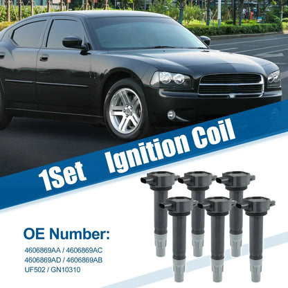 6 x Ignition Coils for Dodge Charger, Chrysler 2.7L 3.5L 4.0L V6 (2006-2010)