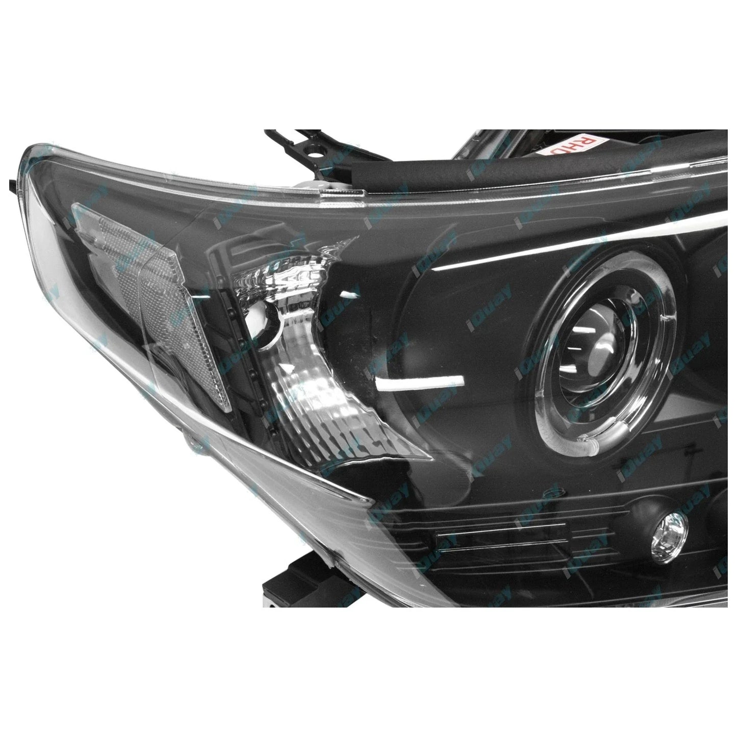 Angel-eye Projector LED BLACK Headlights for Toyota Landcruiser 200 07-15
