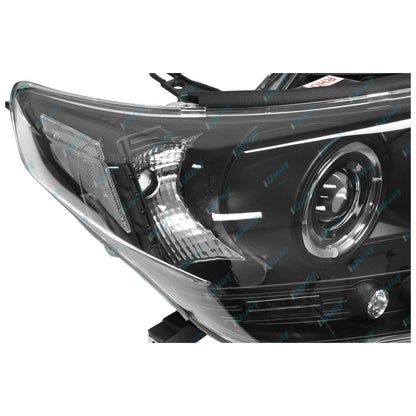 Angel-eye Projector LED BLACK Headlights for Toyota Landcruiser 200 07-15