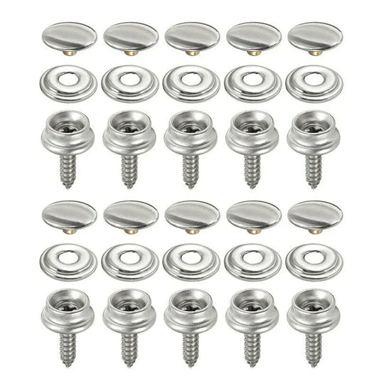 30pcs Snap Fastener Stainless Steel for Canvas Tent Boat Marine