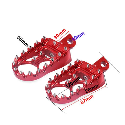 CNC Wide Foot Pegs for Harley Sportster Softail  - Red Pair