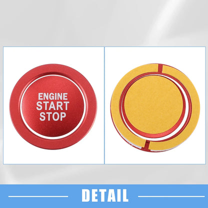 Ignition Button Sticker for Lexus IS ES RX GS NX - Aluminum Red