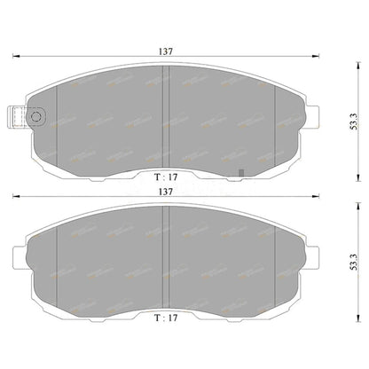 Front Disc Brake Pad Set for Nissan 180SX S13 2.0L SR20DE SR20DET (1992-1997)