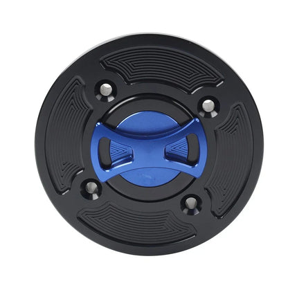 CNC Blue Gas Fuel Tank Cap Cover for DUCATI Panigale V4/S/R (2018-2021)