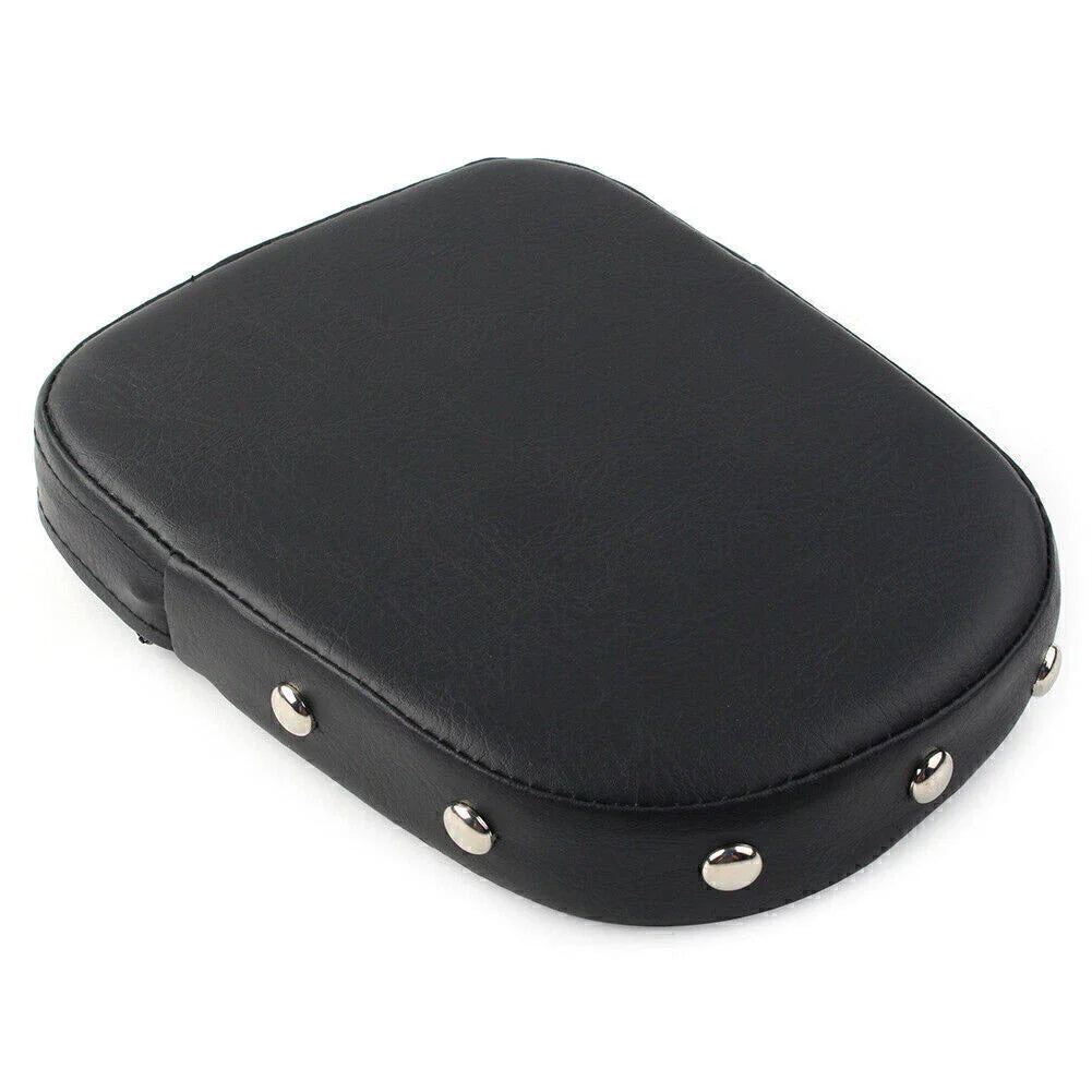 Black Backrest Sissy Bar Cushion Pad for Harley & Suzuki Motorcycles