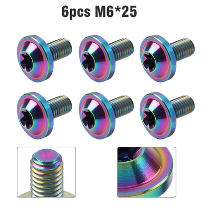 6 x Alloy Bolts Truss Torx Head Screws M6x25mm for Motorcycle Bike