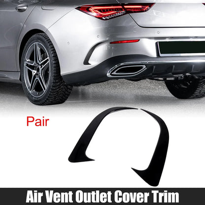 Rear Bumper Spoiler Air Vent Outlet Cover Trim for Mercedes-Benz CLA (2014-2023)