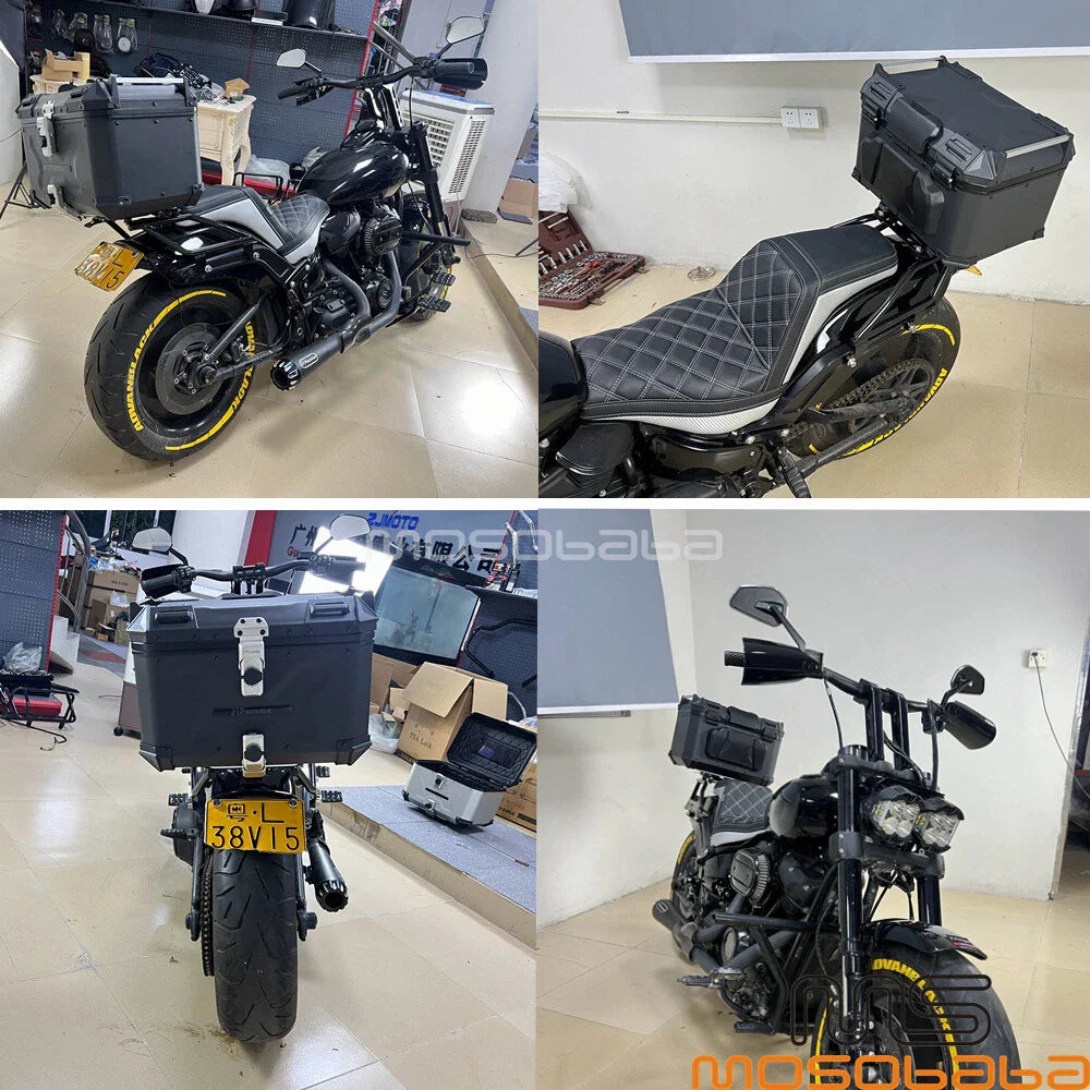 Rear Luggage Case & Tail Rack for Harley Softail FLSB FXLRST (2018-2023)