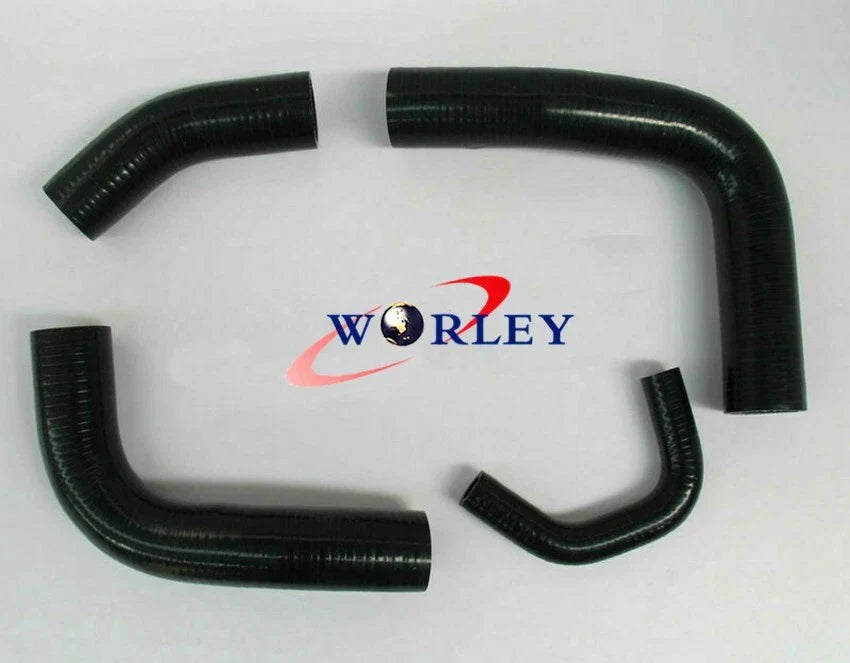 BLACK Silicone Heater Hose Kit for Toyota Land Cruiser 80 Series (1990-1997)