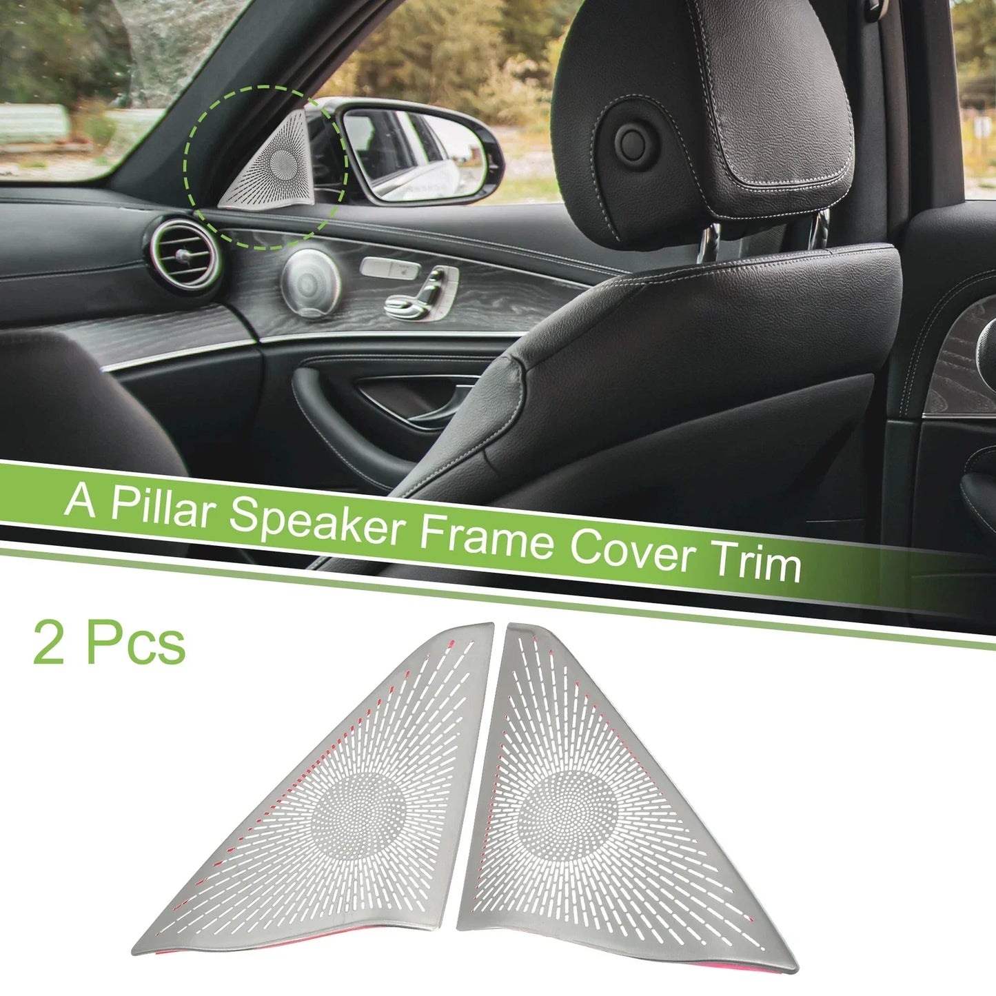2 x A Pillar Speaker Frame Cover Trim for Mercedes Benz E-Class (2009-2015)